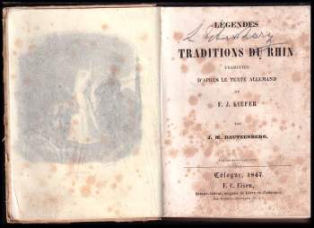 F. J. Kiefer: Légendes et traditions du Rhin