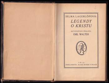 Selma Lagerlöf: Legendy o Kristu