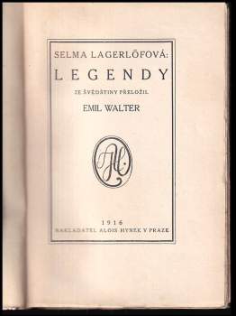 Selma Lagerlöf: Legendy