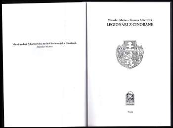 Miroslav Maňas: Legionári z Cinobane