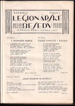 Legionářské besedy, ročník 2