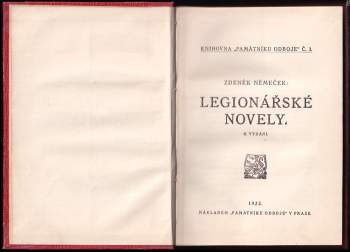 Zdeněk Němeček: Legionářské novely