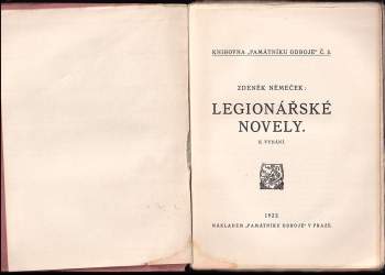 Zdeněk Němeček: Legionářské novely