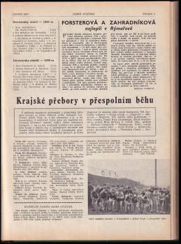 Alfred Janecký: Lehká atletika, KOMPLETNÍ ROČNÍK IX.