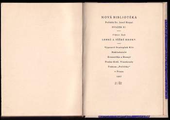 Viktor Dyk: Lehké a těžké kroky