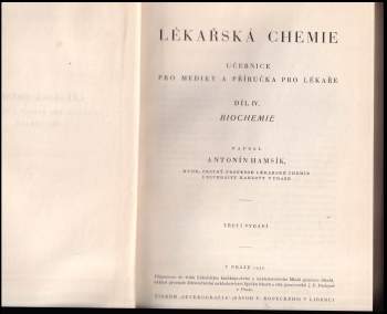 Antonín Hamsík: Lékařská chemie