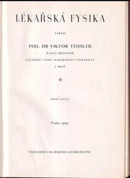 Viktor Teissler: Lékařská fysika
