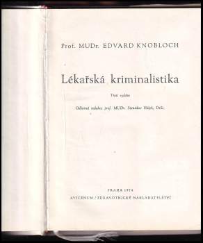Edward Knobloch: Lékařská kriminalistika