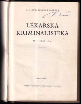 Edward Knobloch: Lékařská kriminalistika