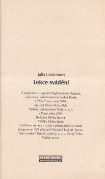 Julia London: Lekce svádění