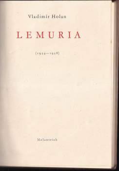Vladimír Holan: Lemuria