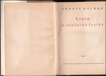 Vladimir Il'jič Lenin: Lenin a současná fyzika