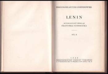 Ferdynand Antoni Ossendowski: Lenin