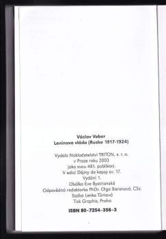 Václav Veber: Leninova vláda