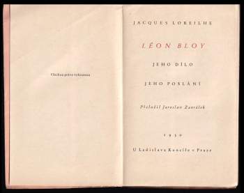 Jacques Loreilhe: Léon Bloy