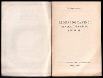 Jaromír Neumann: Leonardo da Vinci, renesanční umělec a myslitel