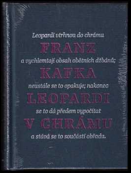 Franz Kafka: Leopardi v chrámu