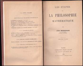 Léon Brunschvicg: Les Etapes de la Philosophie Mathématique