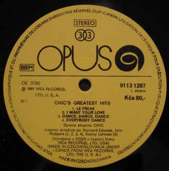 Les Plus Grands Succes De Chic = Chic's Greatest Hits