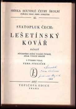Svatopluk Čech: Lešetínský kovář