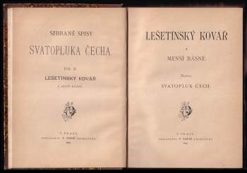 Svatopluk Čech: Lešetínský kovář ; a Menší básně