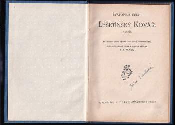 Svatopluk Čech: Lešetínský kovář