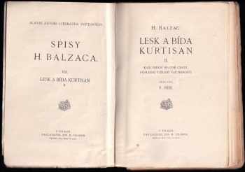 Honoré de Balzac: Lesk a bída kurtisan