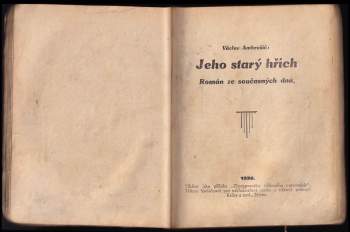 Václav Ambrošič: Lesní ženka + Jeho starý hřích V JEDNOM SVAZKU