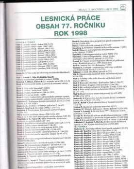 Lesnická práce 1998