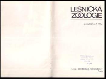 Vlastimil Kučera: Lesnická zoologie