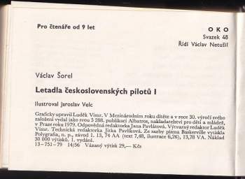 Václav Šorel: KOMPLET Václav Šorel 2X Letadla československých pilotů I + Letadla československých pilotů II. díl