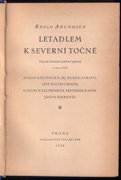 Roald Amundsen: Letadlem k Severní točně