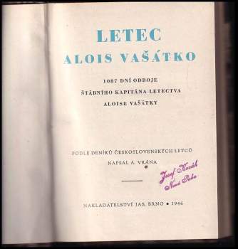 Adolf Vrána: Letec Alois Vašátko