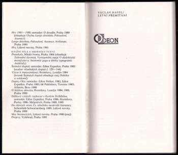 Václav Havel: Letní přemítání