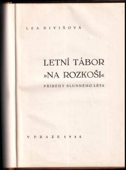 Lea Divišová: Letní tábor "Na rozkoši"