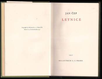 Jan Čep: Letnice