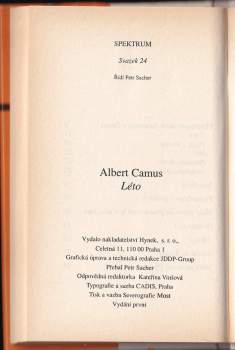 Albert Camus: Léto