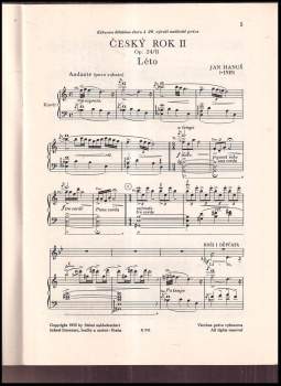 Jan Hanuš: Léto - Dětský sbor a klavír, sborový repertoir 26