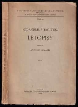 Letopisy : Díl 2 - Publius Cornelius Tacitus (1935, Česká akademie věd a umění) - ID: 241535