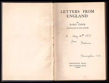 Karel Čapek: Letters from England