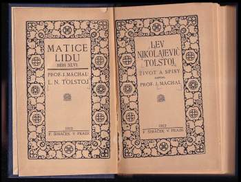 Jan Máchal: Lev Nikolajevič Tolstoj
