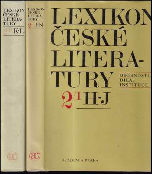 Jaroslav Krouz: Lexikon české literatury. Osobnosti, díla, instituce