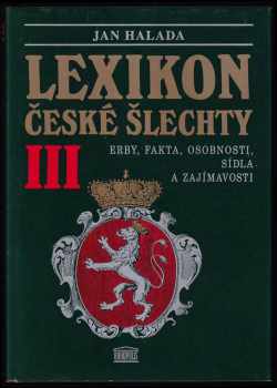 Jan Halada: Lexikon české šlechty