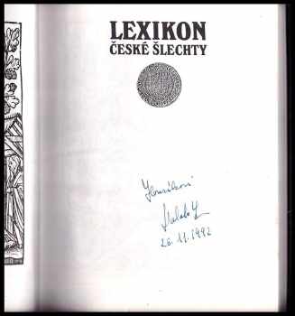 Jan Halada: Lexikon české šlechty
