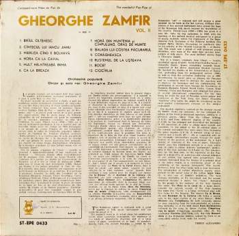 Gheorghe Zamfir: L'Extraordinaire Flûte De Pan De Gheorghe Zamfir = The Wonderful Pan-Pipe Of Gheorghe Zamfir Vol. II
