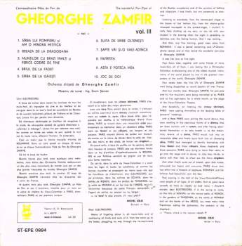 Gheorghe Zamfir: L'Extraordinaire Flûte De Pan De Gheorghe Zamfir Vol. III / The Wonderful Pan-Pipe Of Gheorghe Zamfir Vol. III