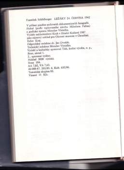 František Schildberger: Ležáky 24. června 1942