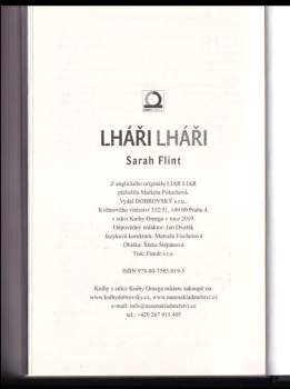 Sarah Flint: Lháři, lháři