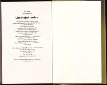 Patricia Daniels Cornwell: Lhostejné srdce