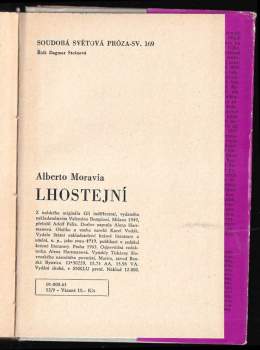 Alberto Moravia: Lhostejní